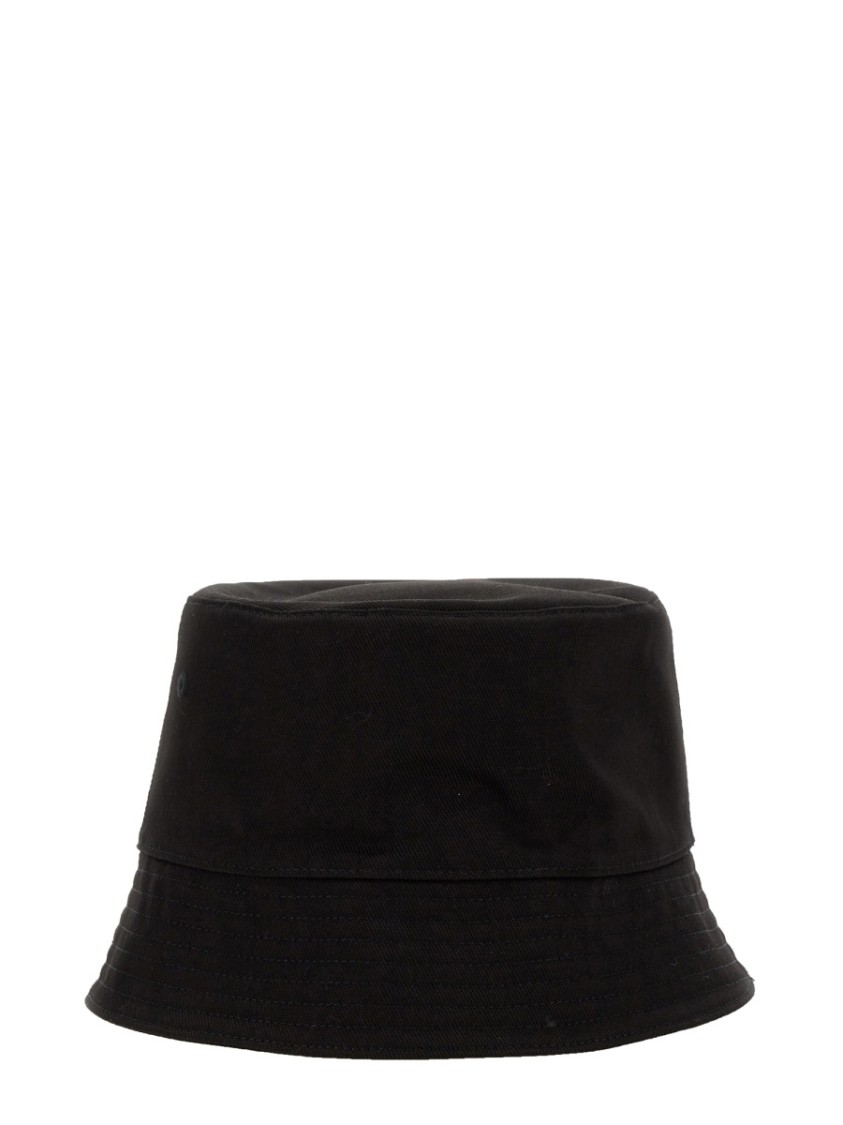 Alexander McQueen Bucket Hat With Logo Zwart