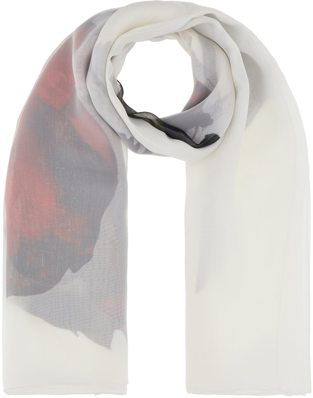 Alexander McQueen Alexander McQueen White silk scarf Wit