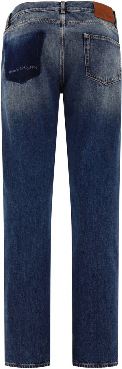 Alexander McQueen Jeans with logo detail Blauw