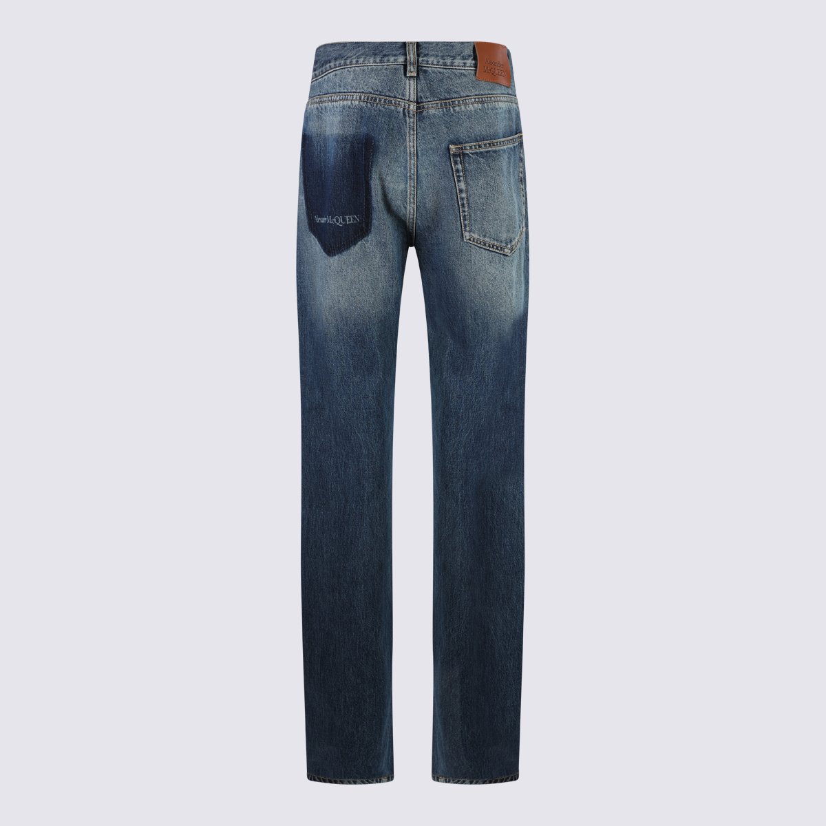 Alexander McQueen Straight-Leg Denim Jeans With Classic Five-Pocket Design Grijs