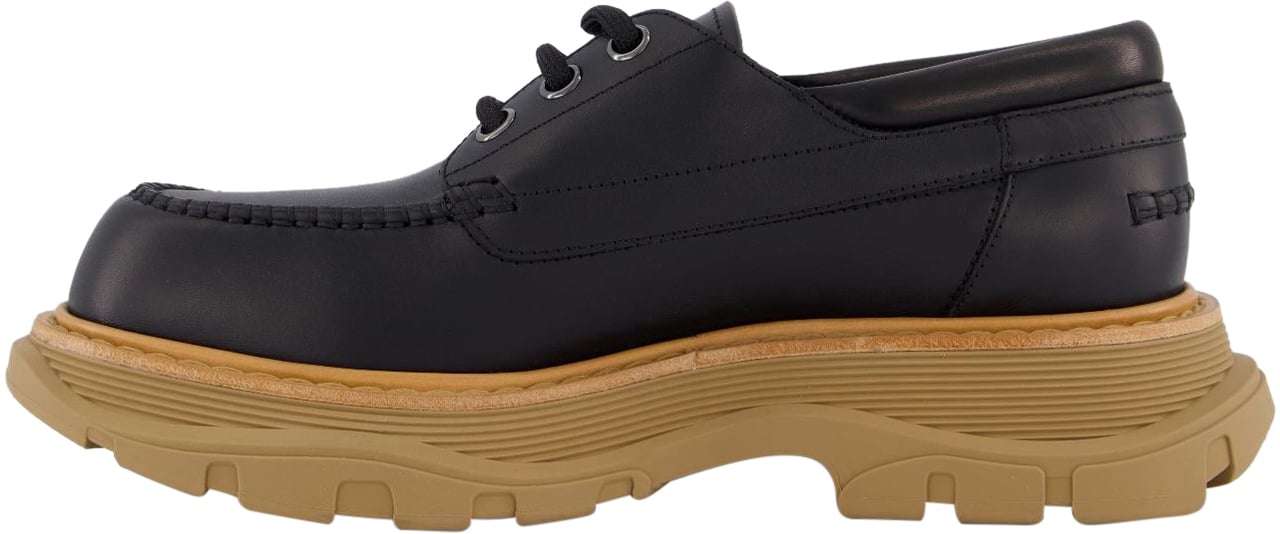 Alexander McQueen Heren Shoe Leath.Su.Rubber Upper Lea Zwart