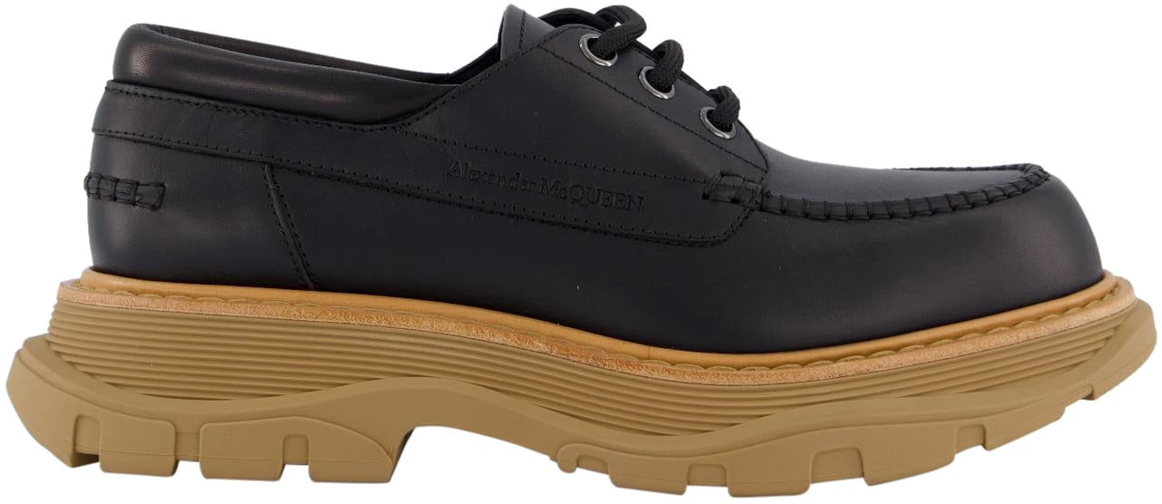 Alexander McQueen Heren Shoe Leath.Su.Rubber Upper Lea Zwart