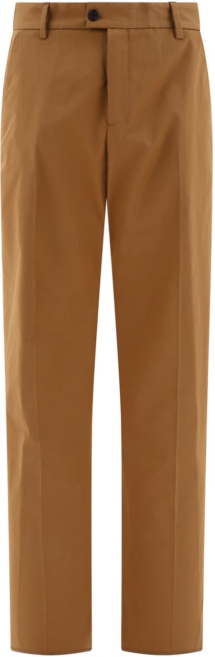 Alexander McQueen Tailored trousers with back logo Bruin