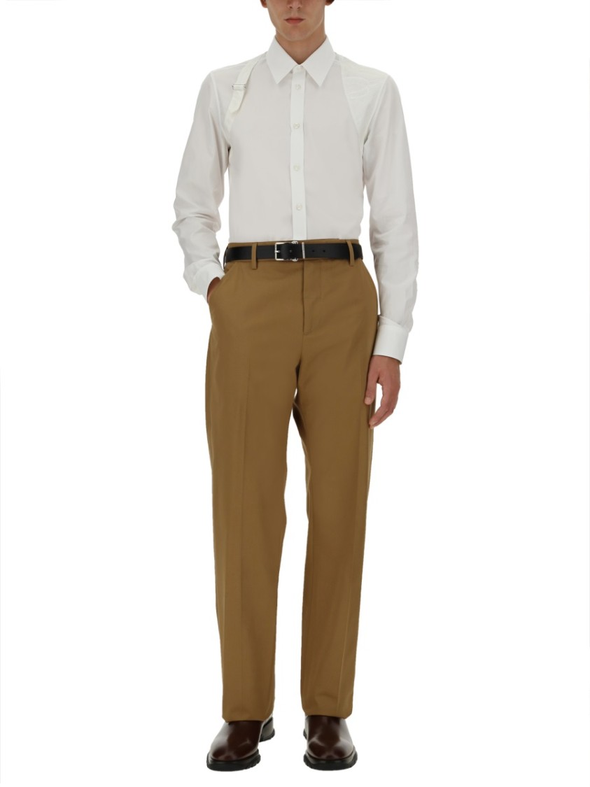 Alexander McQueen Pants With Logo Neutraal