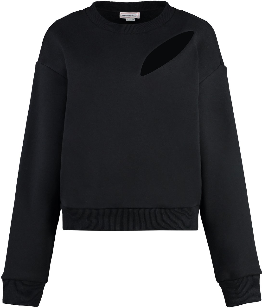 Alexander McQueen Cotton crew-neck sweatshirt Zwart
