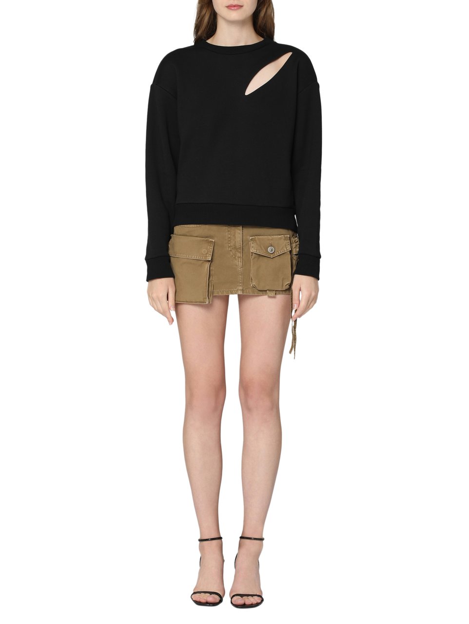 Alexander McQueen Cotton crew-neck sweatshirt Zwart