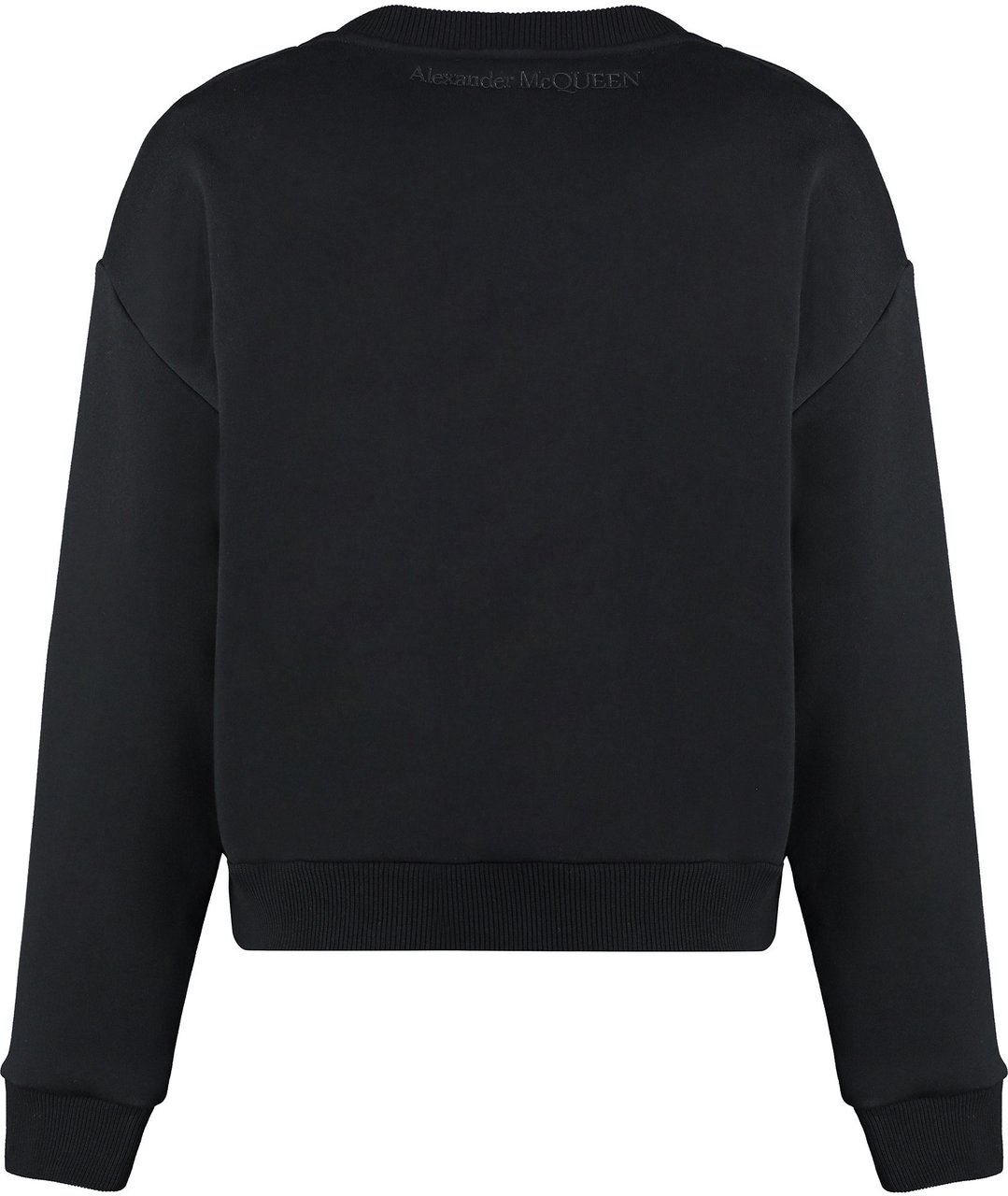 Alexander McQueen Cotton crew-neck sweatshirt Zwart