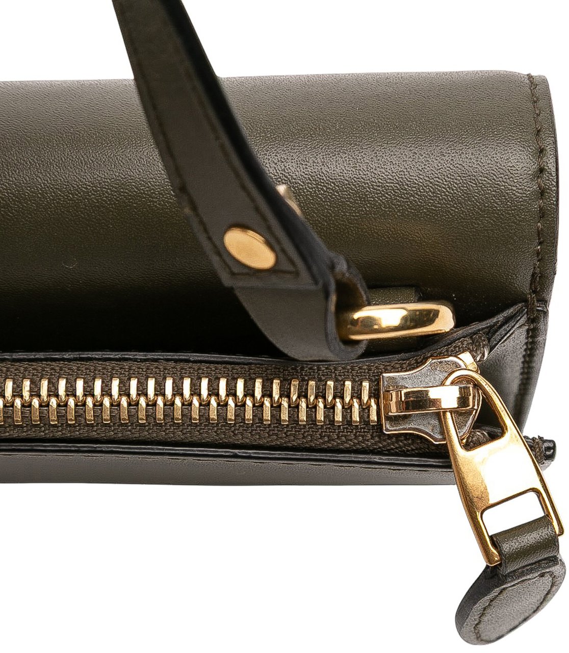 Alexander McQueen Mini Leather Skull Lock Top Handle Bag Groen