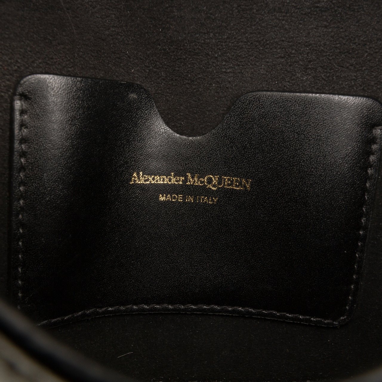 Alexander McQueen Mini Leather Skull Lock Top Handle Bag Groen