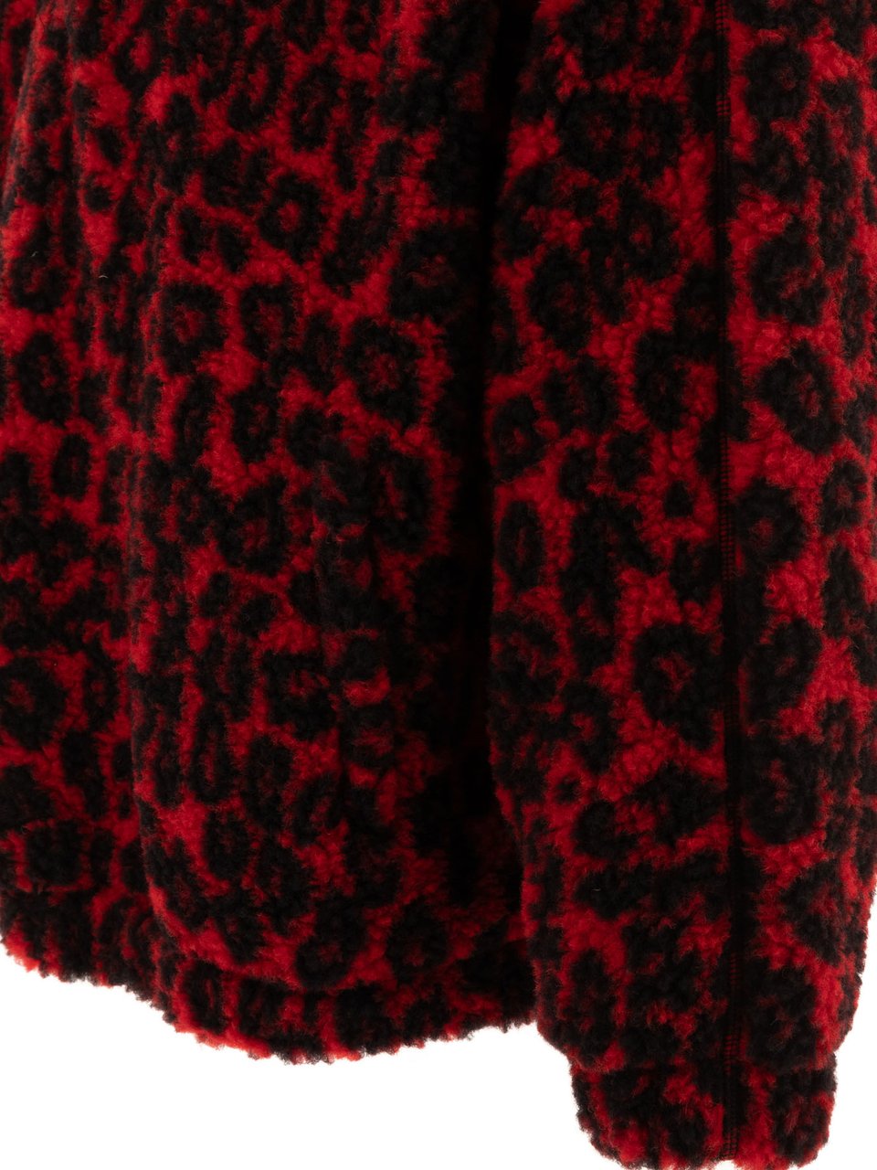 Alexander McQueen Leopard print fleece jacket Rood