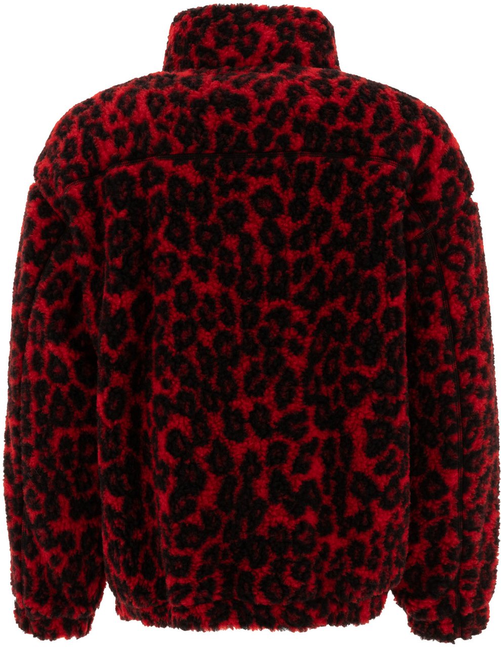 Alexander McQueen Leopard print fleece jacket Rood