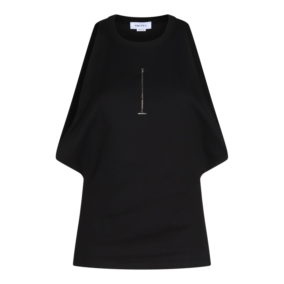 Alexander McQueen Ribbed Tank Top Zwart