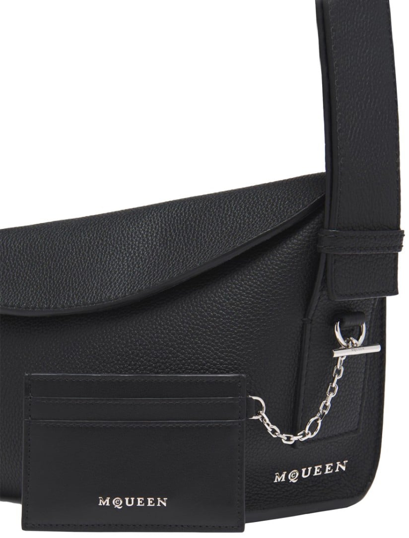 Alexander McQueen Card Holder "Sling" Zwart