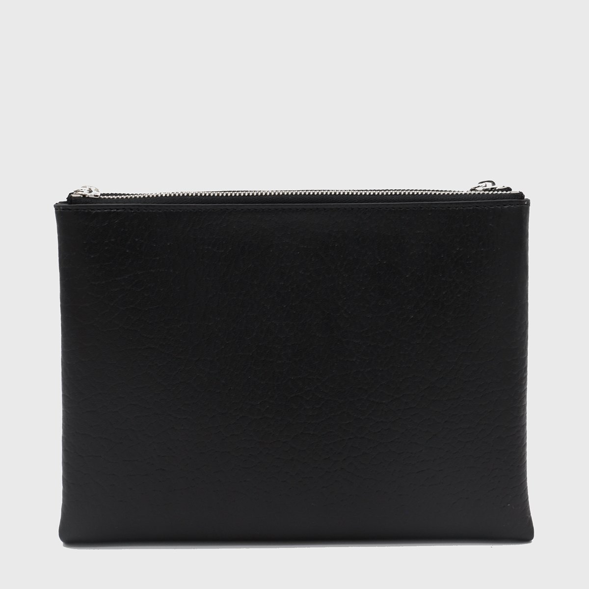 Alexander McQueen Textured Black Rectangular Bag With Zippered Closure Zwart
