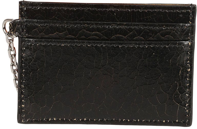 Alexander McQueen Textured Calf Leather Wallet Zwart