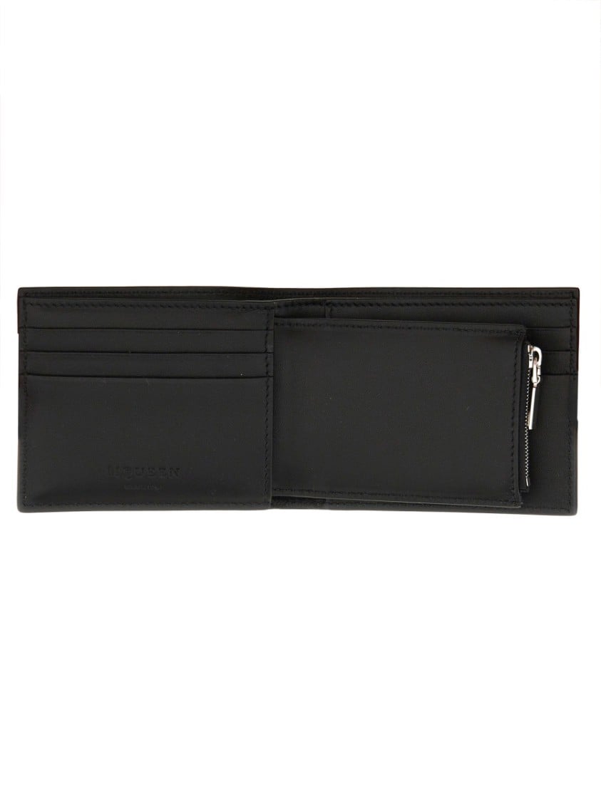 Alexander McQueen Wallet With Logo Zwart