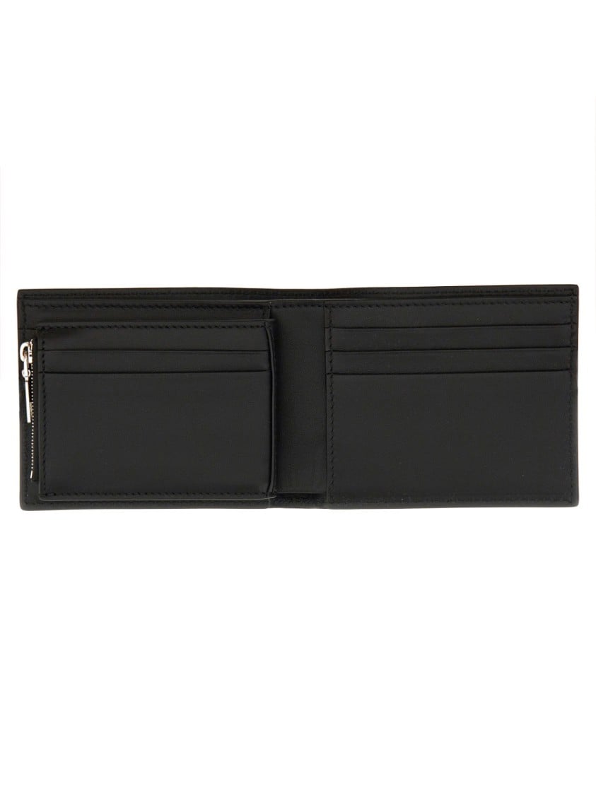 Alexander McQueen Wallet With Logo Zwart