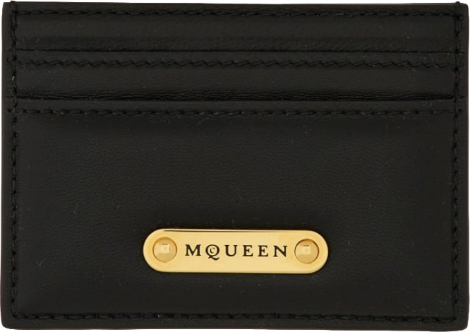 Alexander McQueen Leather Card Holder Zwart