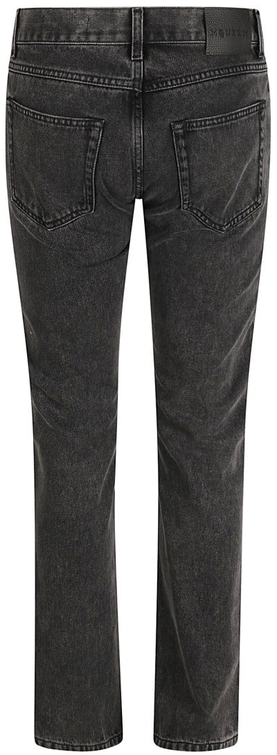 Alexander McQueen Classic Black Straight Leg Jeans Zwart