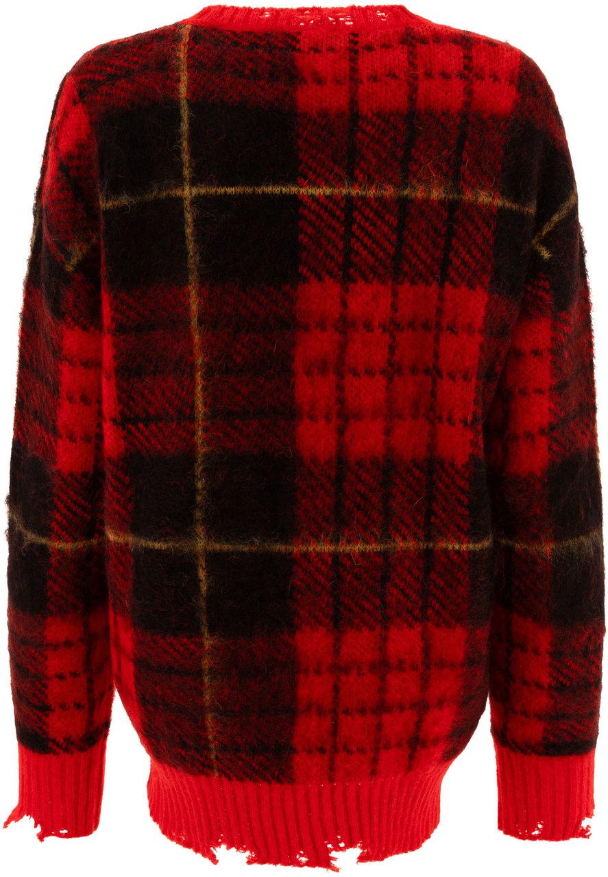 Alexander McQueen "Tartan Distressed" sweater Rood