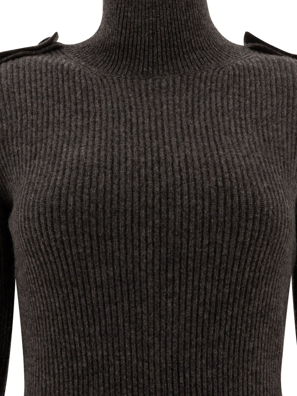 Alexander McQueen Ribbed mini dress Grijs