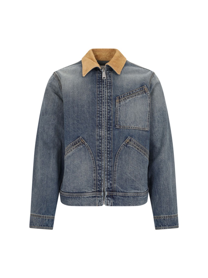 Alexander McQueen Denim Zip Jacket – Blue Blauw