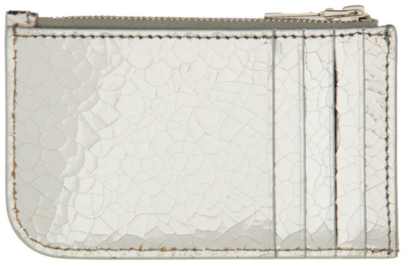 Alexander McQueen Card Holder With Logo Zilver