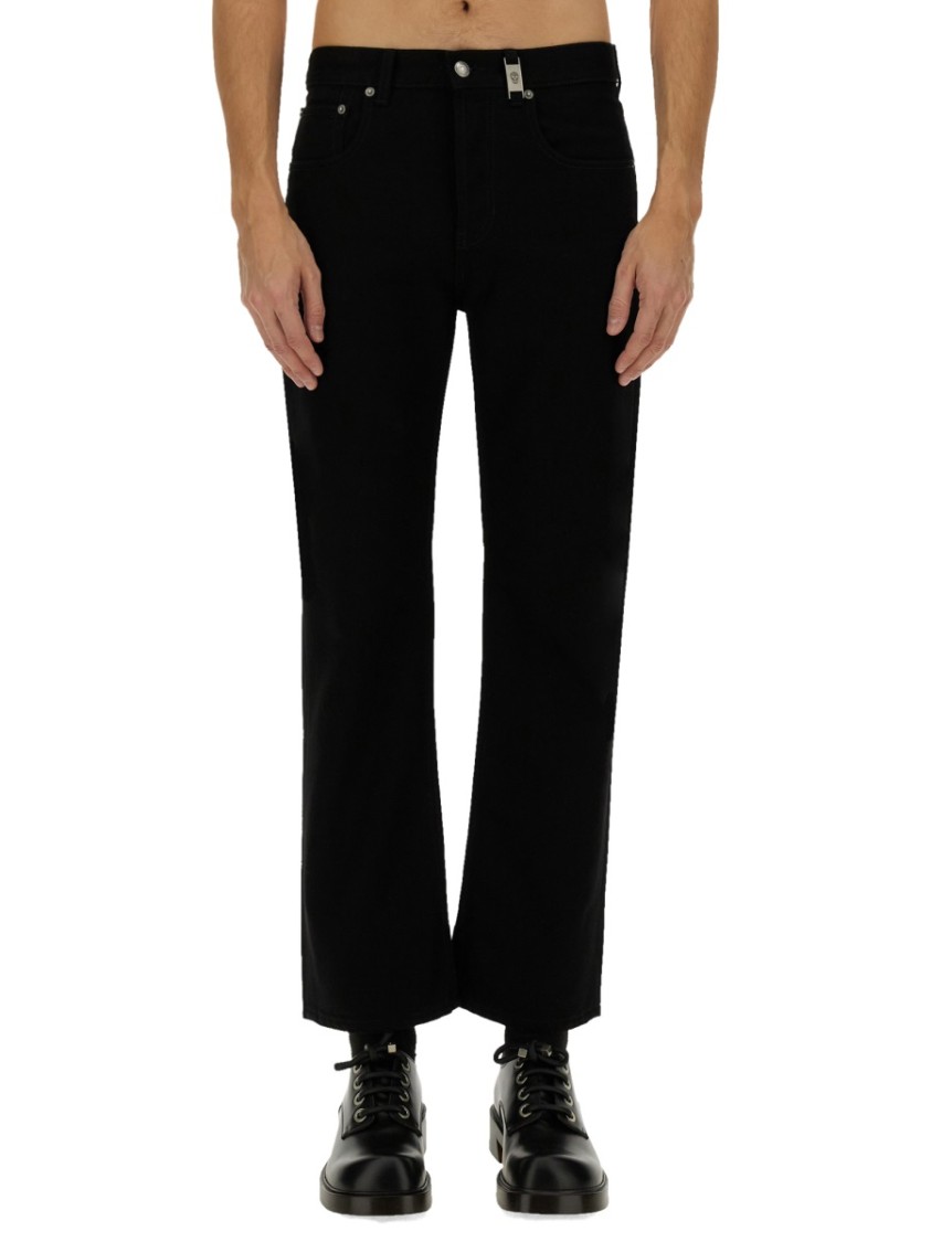 Alexander McQueen Straight Leg Jeans Zwart