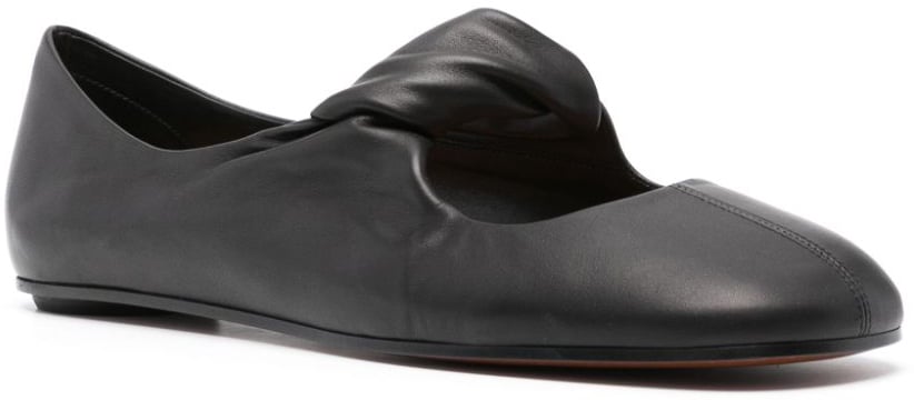 Alexander McQueen Twisted detail ballet flats Zwart