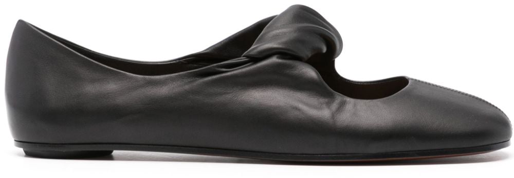 Alexander McQueen Twisted detail ballet flats Zwart