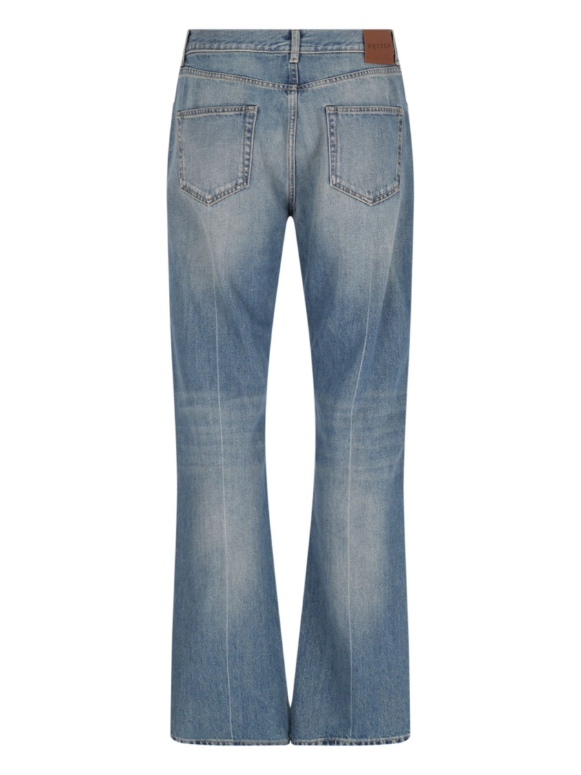 Alexander McQueen Distressed Straight Jeans – Blue Blauw