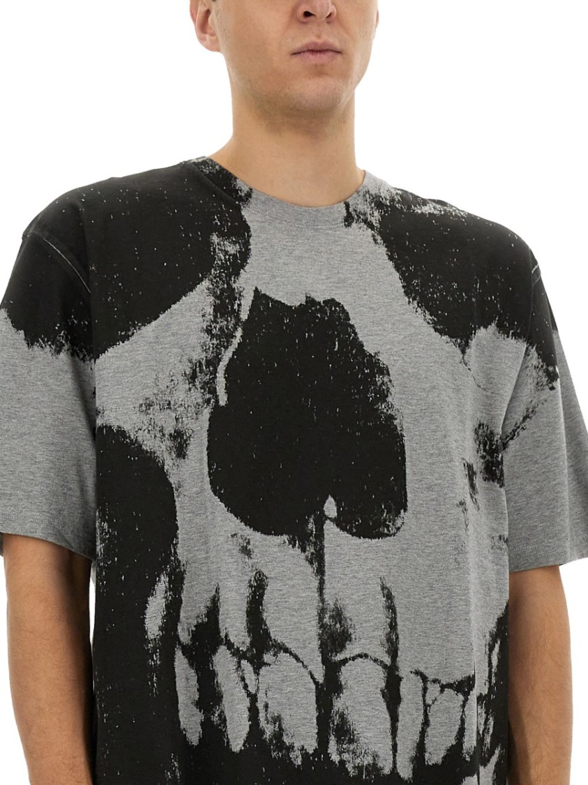 Alexander McQueen Skull Print T-Shirt Zwart