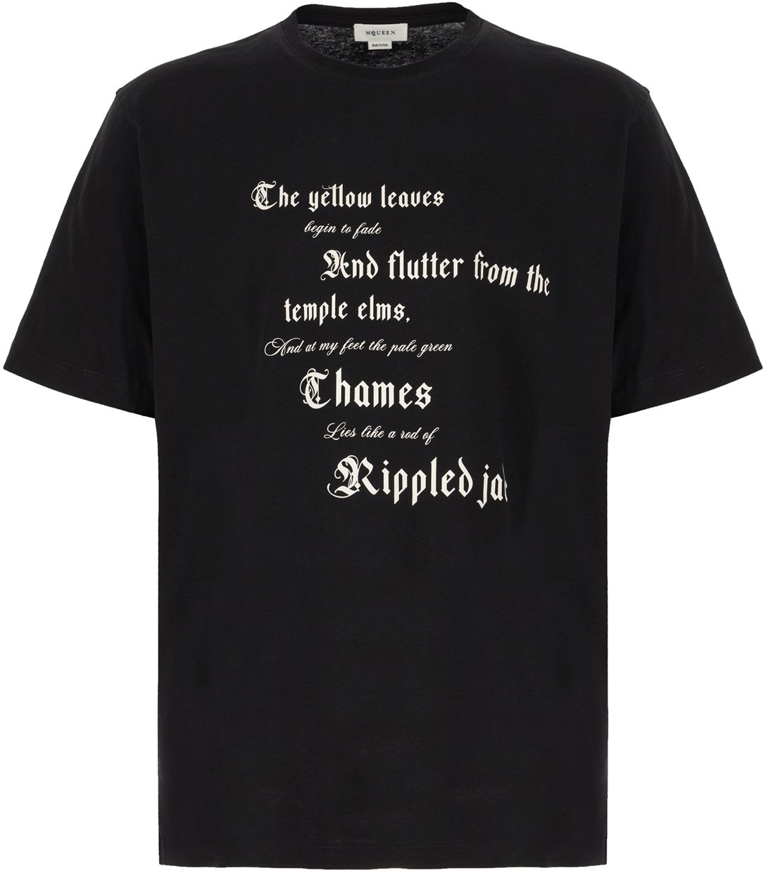 Alexander McQueen Alexander McQueen Black cotton t-shirt Zwart