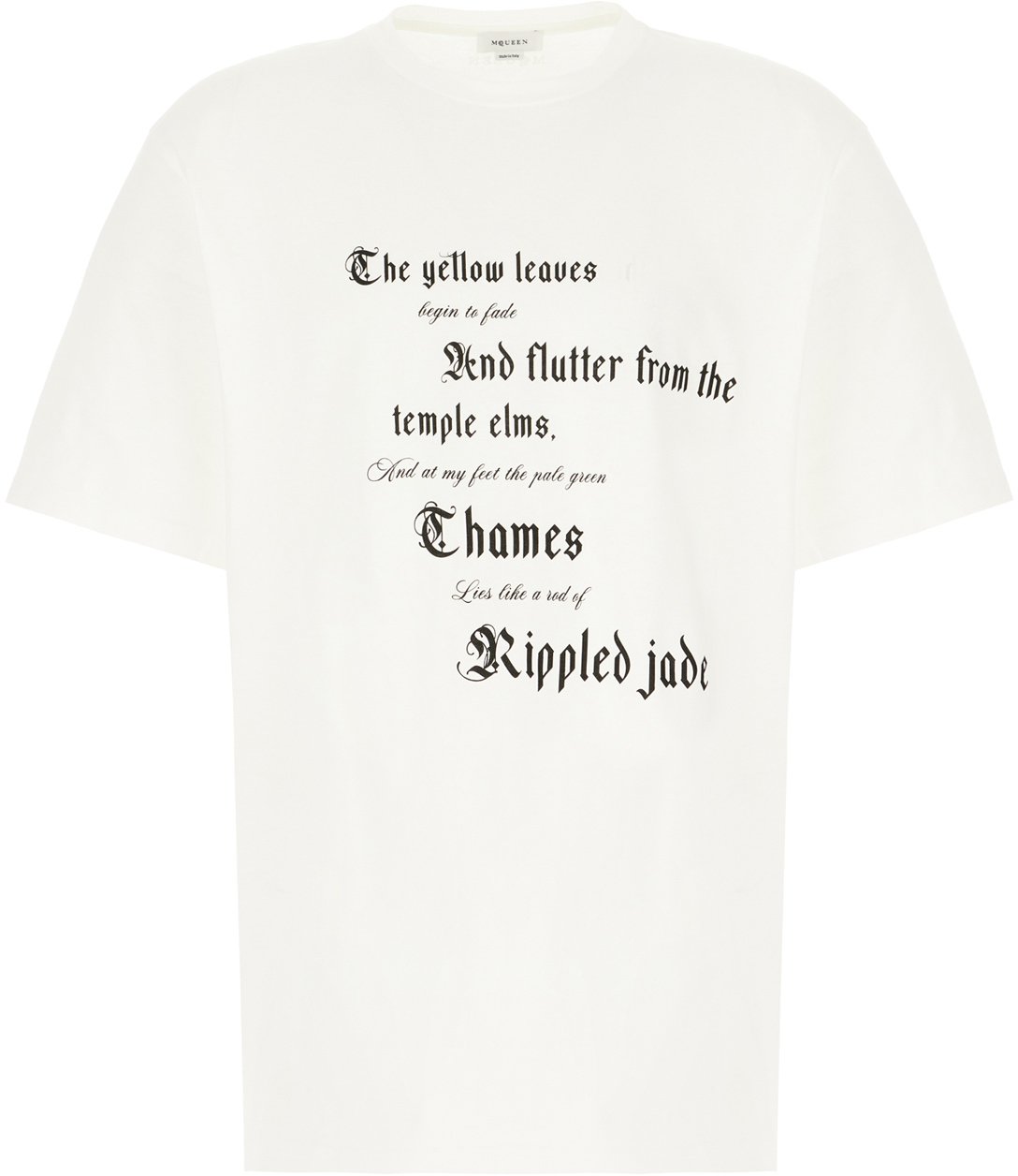 Alexander McQueen Alexander McQueen White cotton t-shirt Wit