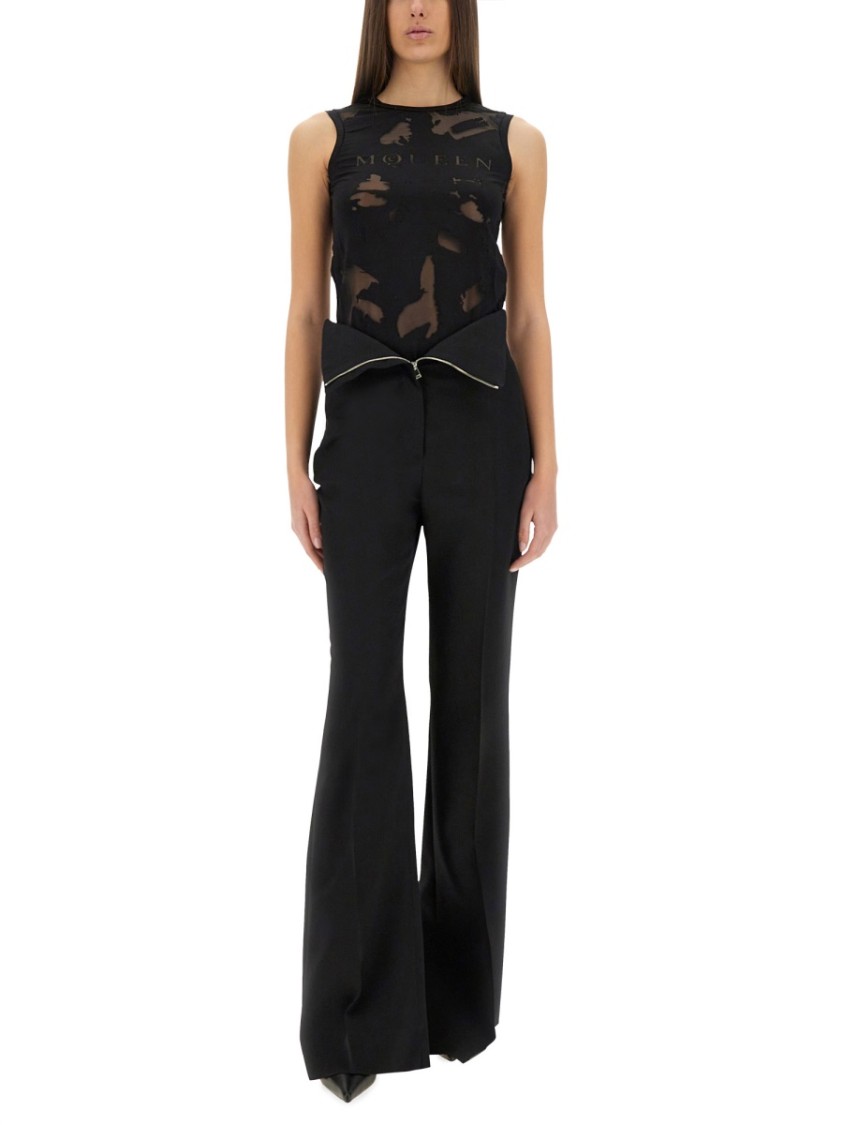 Alexander McQueen Top A Inserts. Zwart