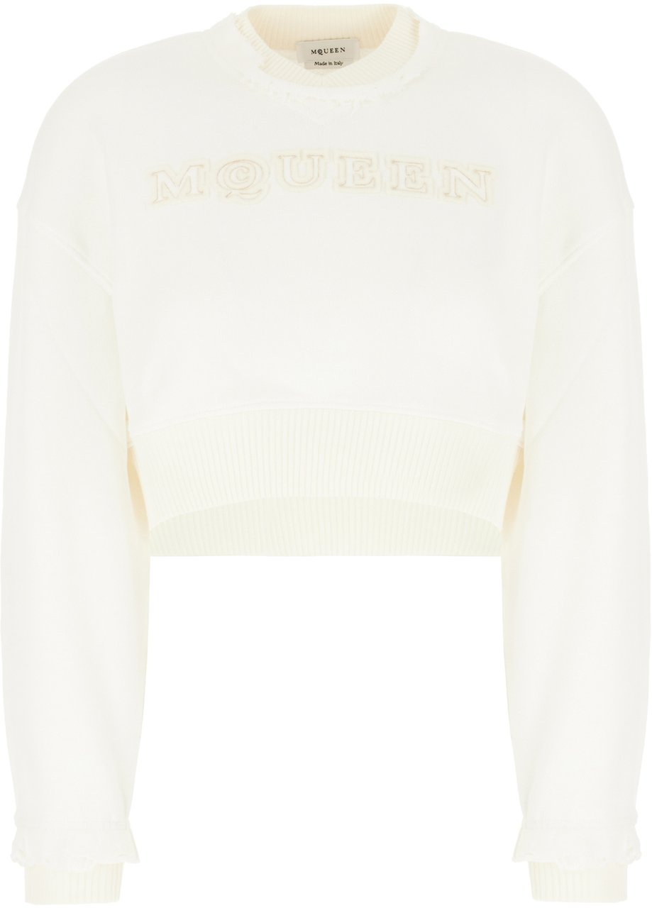Alexander McQueen Alexander McQueen Ivory cotton sweatshirt Neutraal