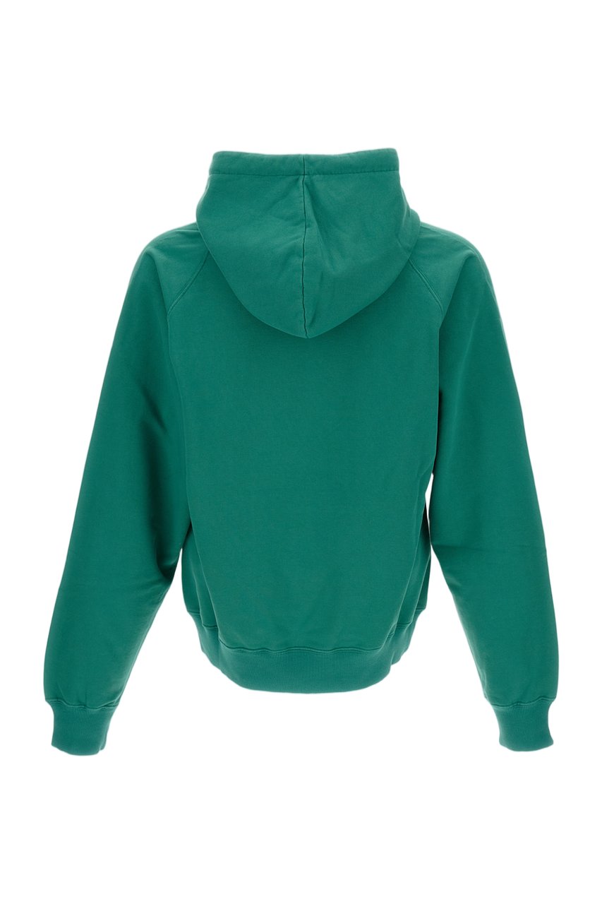 Alexander McQueen Regular Fit Hoodie With Wide Drawstring And Front Pocket Groen