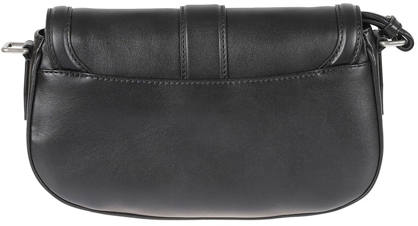 Alexander McQueen Mcqueen T-Bar Satchel With Antique Silver Hardware Zwart