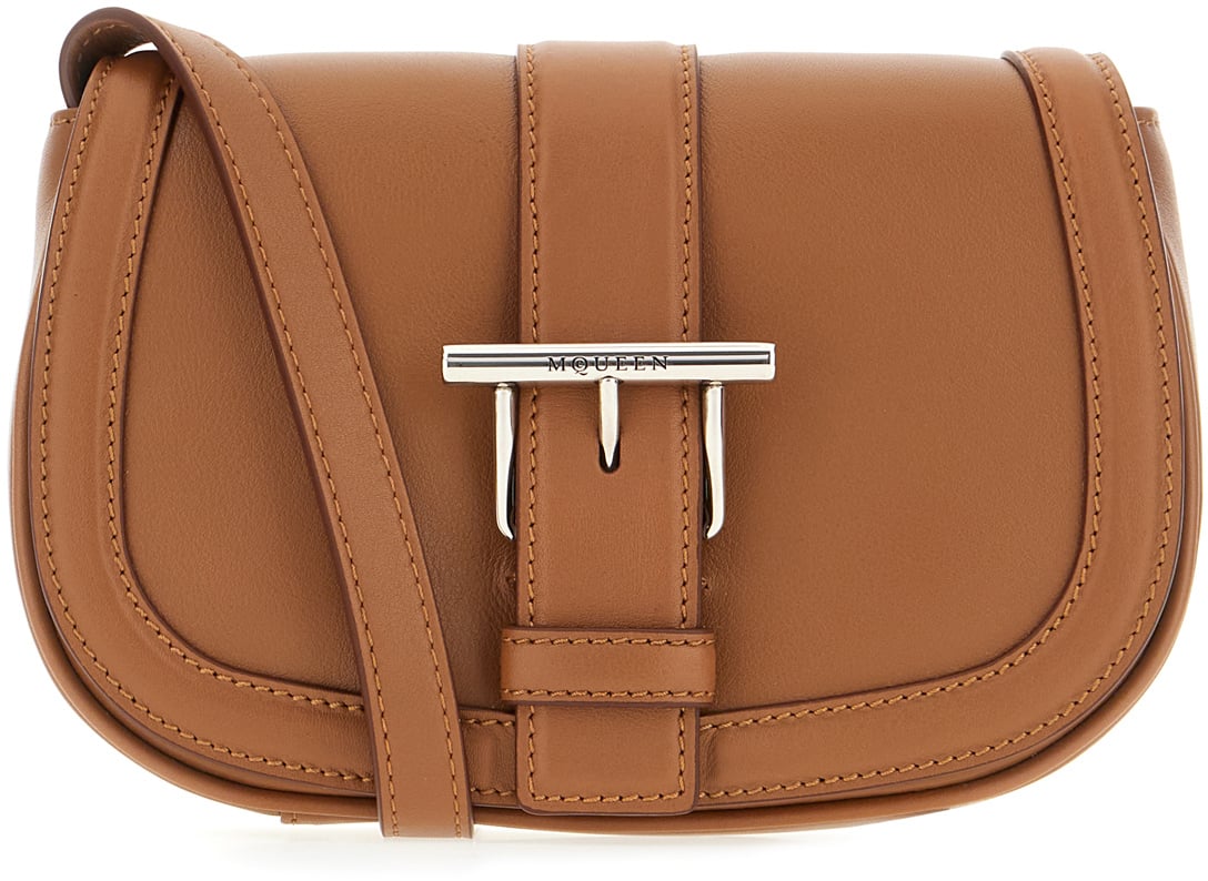 Alexander McQueen Alexander McQueen Chocolate leather crossbody bag Bruin