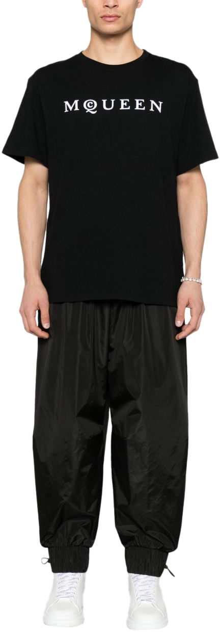 Alexander McQueen Alexander Mcqueen T-shirt E Polo Nero E Bianco Zwart