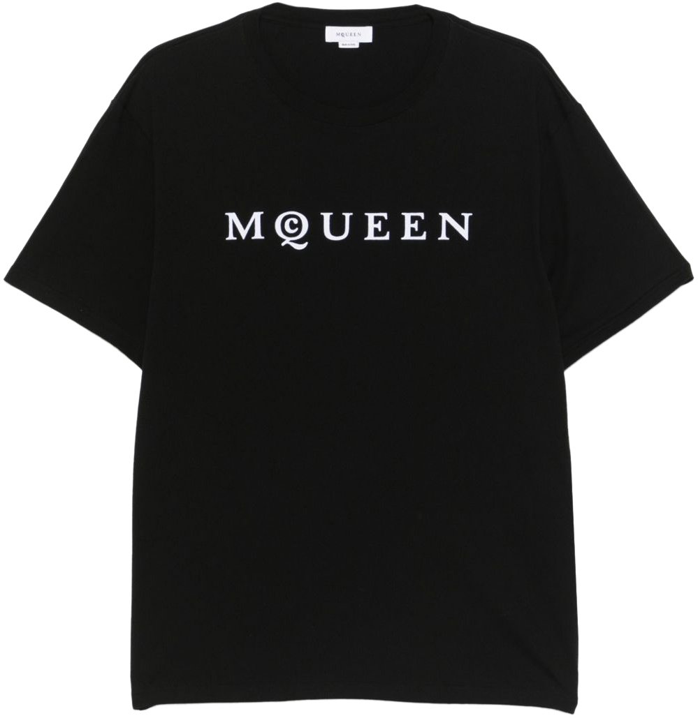 Alexander McQueen Alexander Mcqueen T-shirt E Polo Nero E Bianco Zwart