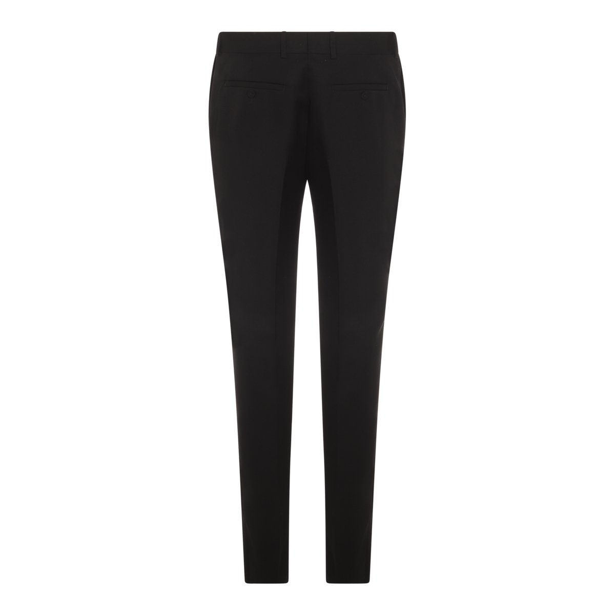 Alexander McQueen Slim-Fit Tailored Black Wool Trousers With Contemporary Design Zwart