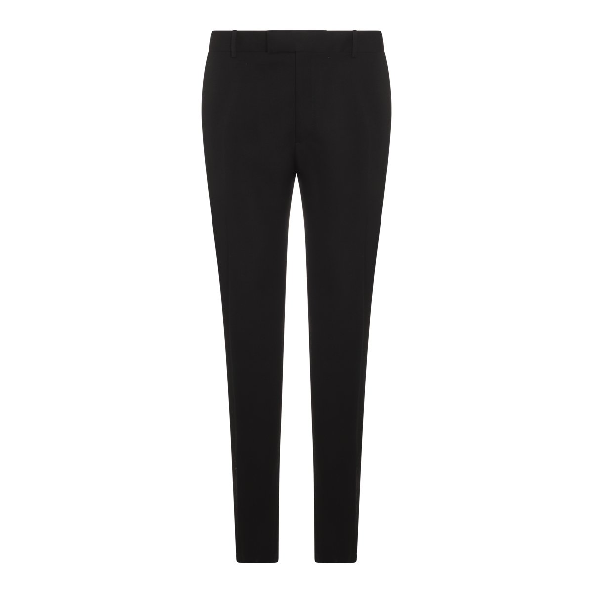 Alexander McQueen Slim-Fit Tailored Black Wool Trousers With Contemporary Design Zwart