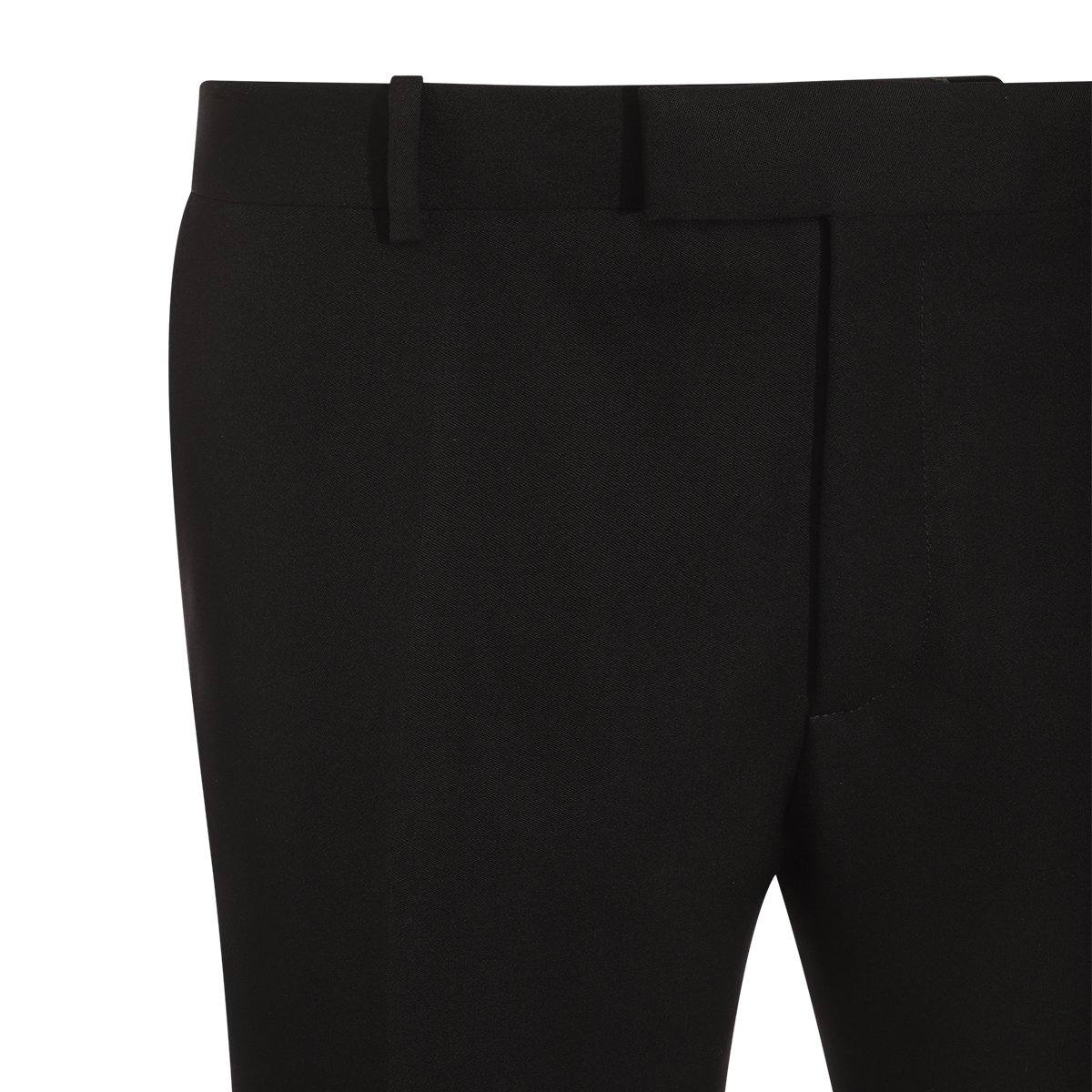 Alexander McQueen Slim-Fit Tailored Black Wool Trousers With Contemporary Design Zwart