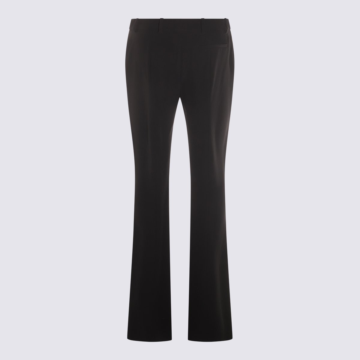 Alexander McQueen Tailored Black Trousers With Flared Hem And Clean Front Zwart