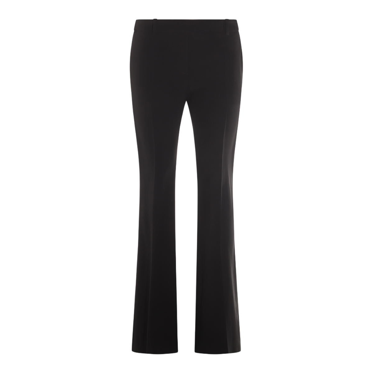 Alexander McQueen Tailored Black Trousers With Flared Hem And Clean Front Zwart