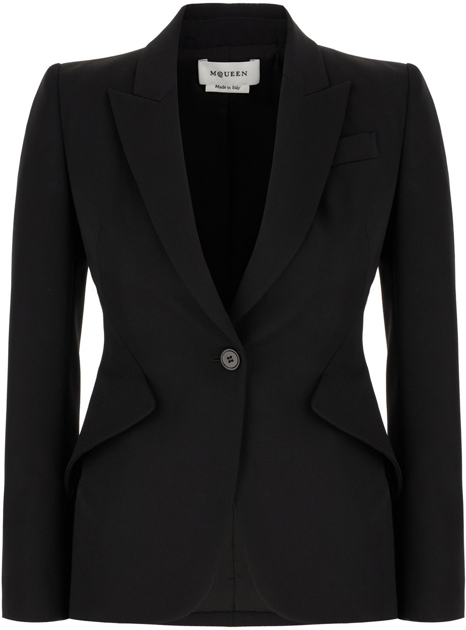 Alexander McQueen Alexander McQueen Black wool blazer Zwart