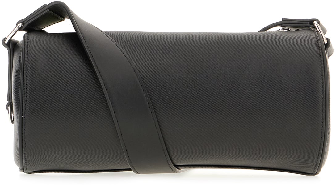 Alexander McQueen Alexander McQueen Black leather small Roller crossbody bag Zwart