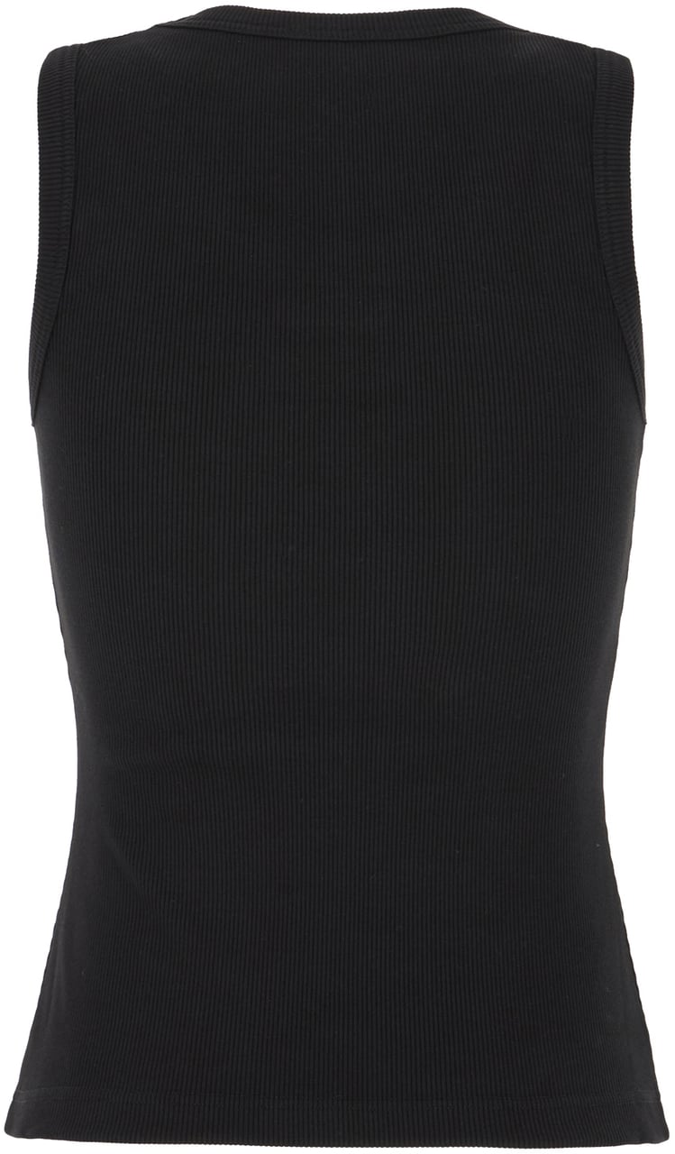 Alexander McQueen Alexander McQueen Black cotton top Zwart