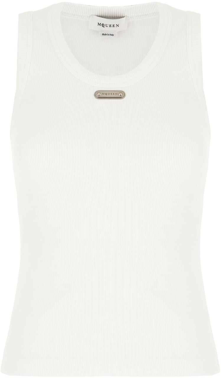 Alexander McQueen Alexander McQueen White cotton top Wit